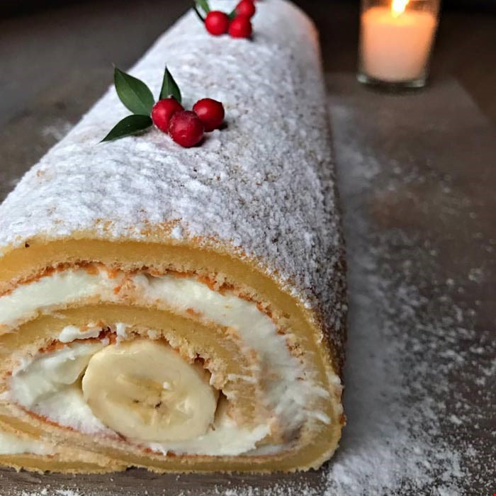 شیرینی رولت مغزدار