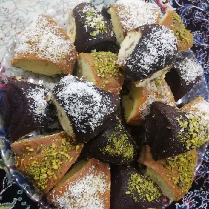 کیک عصرانه (پنبه ای) 